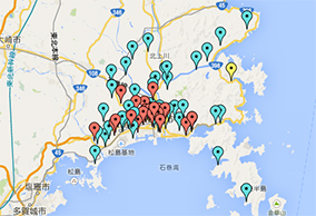 Map of Nursery Schools in Ishinomaki City