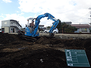石巻たから保育園建設　2015年10月　基礎掘削状況