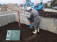 石巻たから保育園建設　2015年11月　土工事　埋戻し　転圧状況